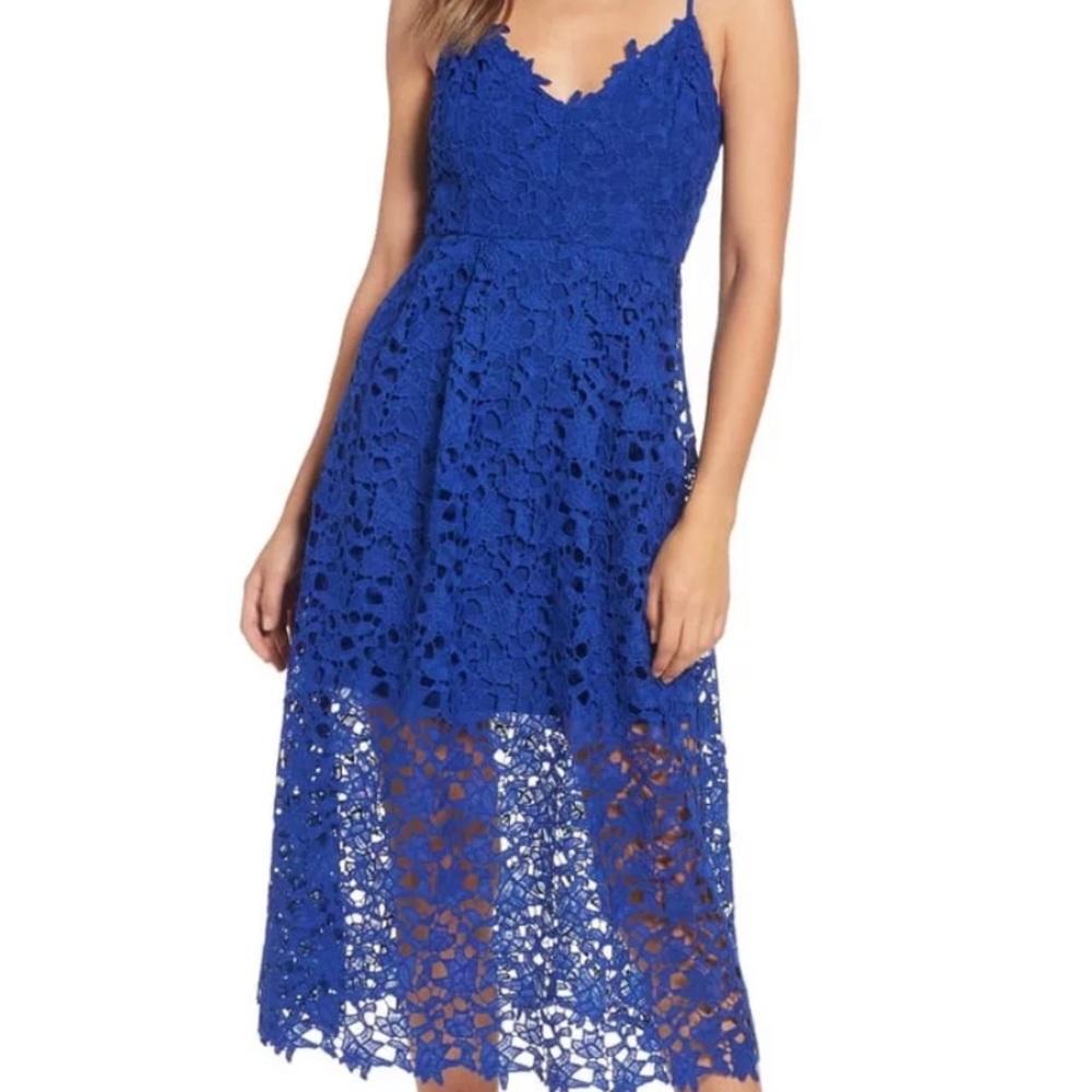 Lace A Line Midi Dress